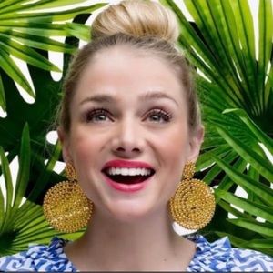 Lisi Lerch Gold Disk Earrings